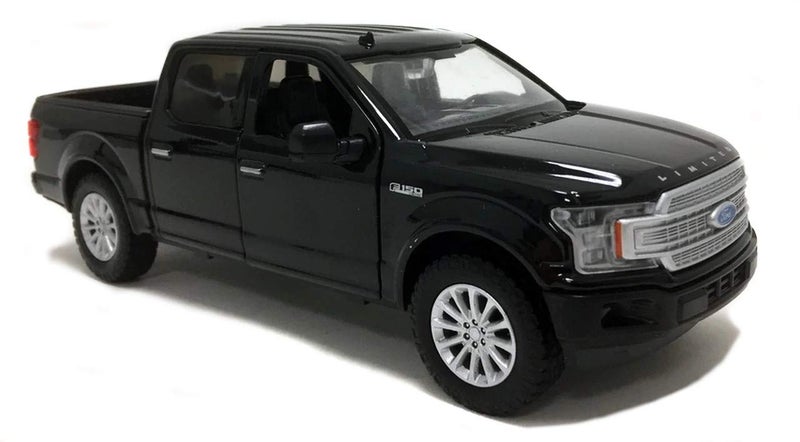 MOTORMAX 2019 Ford F-150 Limited Crew Cab Pickup Truck Black 1/24-1/27 Diecast Model Car by Motormax 79364 - Image 1